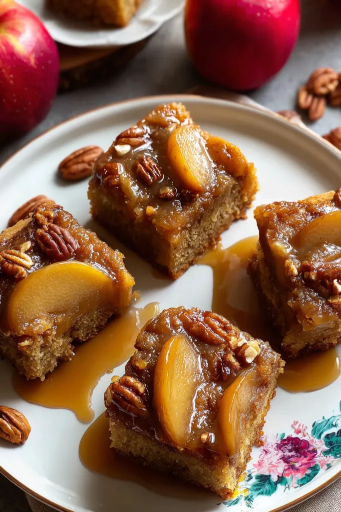Maple Glazed Apple Blondies